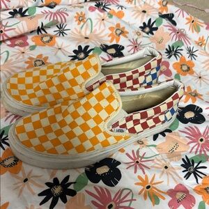 Vans  Checkerboard Classic Slip Ons W10/M8.5